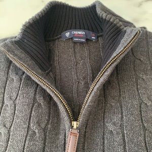 Men’s cotton cable 1/4 zip sweater